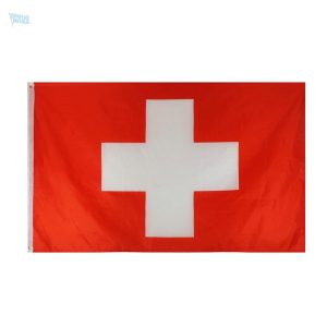 Drapeau Suisse Géant en tissu rouge et blanc
