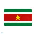 Drapeau Suriname avec 4 œillets pour affichage extérieur