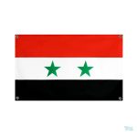 Drapeau Syrie avec 4 œillets, idéal pour l'affichage extérieur