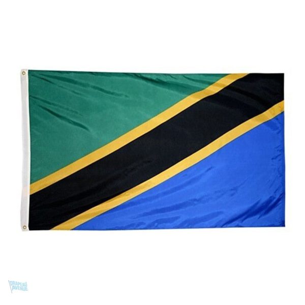 Drapeau géant de la Tanzanie en tissu coloré