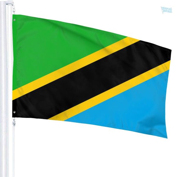 Drapeau Tanzanie, 120 x 180 cm, coloré et durable