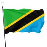 Drapeau 90 x 150 cm, motif classique de la Tanzanie