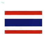Drapeau Thaïlande avec 4 œillets pour affichage extérieur