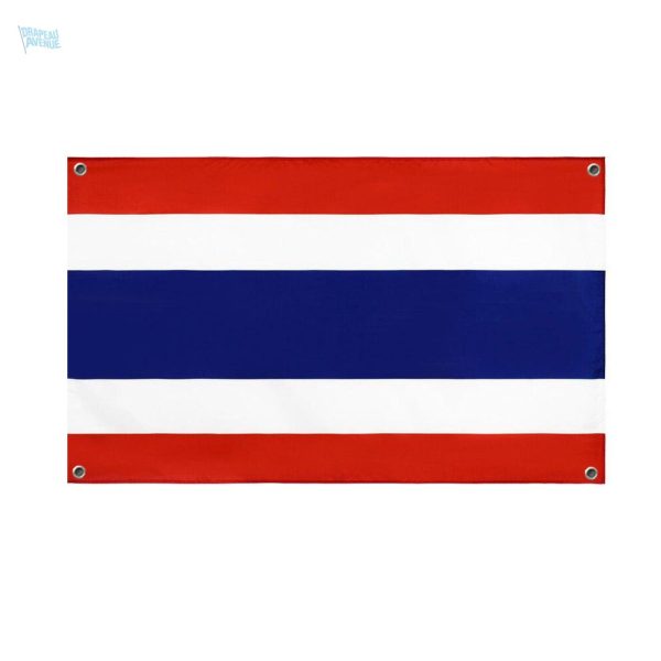 Drapeau Thaïlande avec 4 œillets pour affichage extérieur