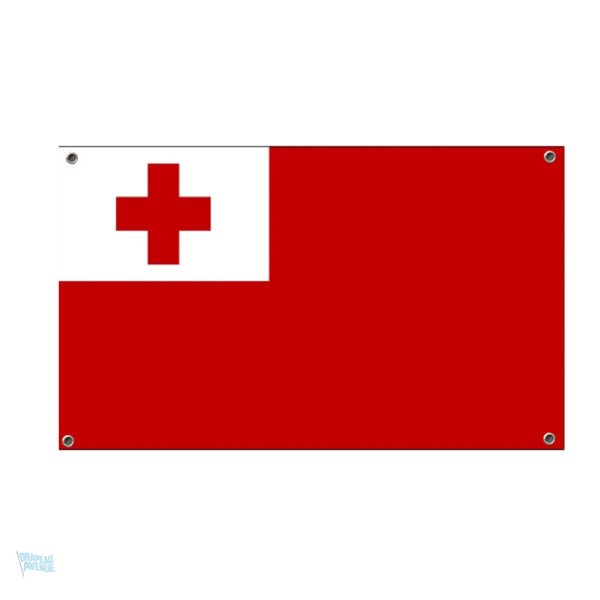 Drapeau Tonga avec 4 œillets pour une fixation facile
