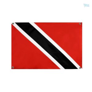 Drapeau Trinité-et-Tobago avec 4 œillets pour exposition