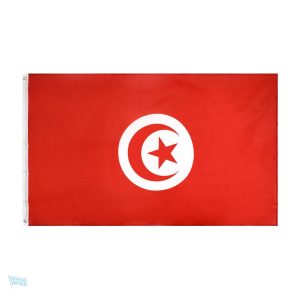 Drapeau Tunisie 120 x 180 cm en tissu résistant