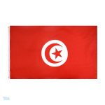Drapeau Tunisie 90 x 150 cm en tissu léger