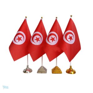 Drapeau de table Tunisie, symbole national en miniature