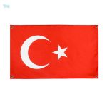Drapeau de Turquie avec 4 œillets, idéal pour l'affichage extérieur