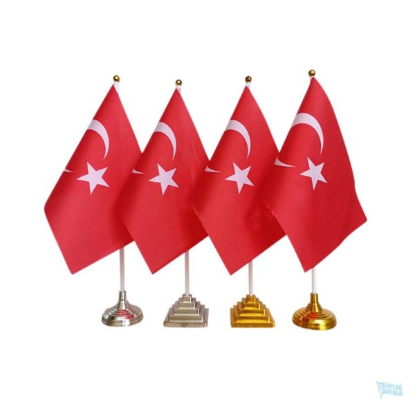 Drapeau de table Turquie, symbole national élégant et compact
