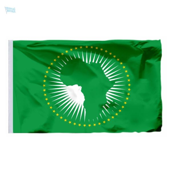 Drapeau Union Africaine 120 x 180 cm en fourreau