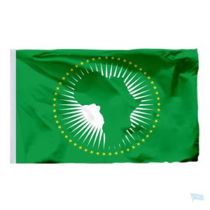 Drapeau Union Africaine 90 x 150 cm en fourreau