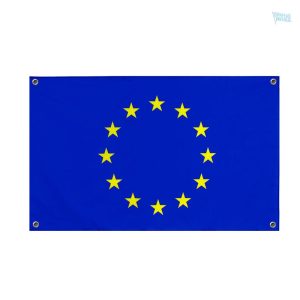 Drapeau de l'Union Européenne avec 4 œillets de fixation