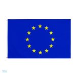 Drapeau géant de l'Union Européenne en plein affiche