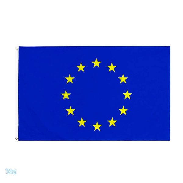 Drapeau géant de l'Union Européenne en plein affiche