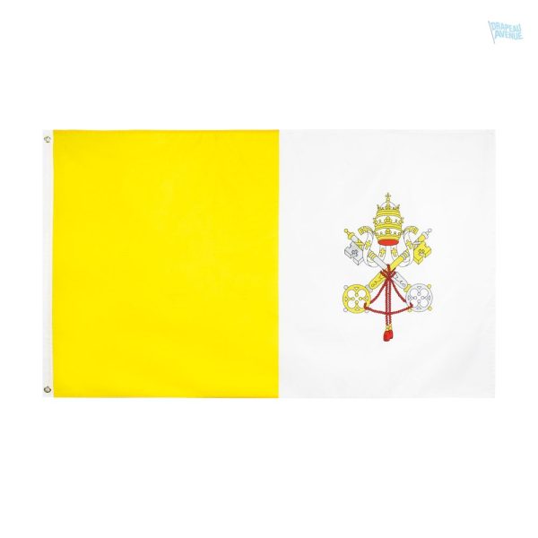 Drapeau Vatican 128 x 192 cm en tissu durable