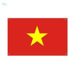 Drapeau du Vietnam avec 4 œillets pour un affichage facile