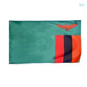 Drapeau Zambie avec 4 œillets pour un affichage facile