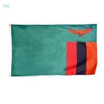 Drapeau géant de la Zambie en tissu vibrant