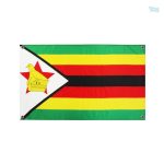 Drapeau Zimbabwe avec 4 œillets pour affichage extérieur