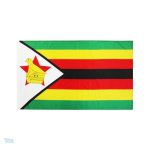 Drapeau géant du Zimbabwe en tissu coloré