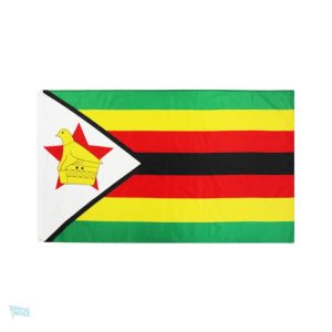 Drapeau géant du Zimbabwe en tissu coloré