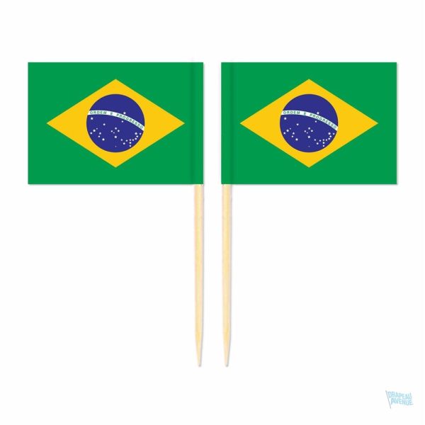 Mini pics drapeau pour célébrer le Brésil