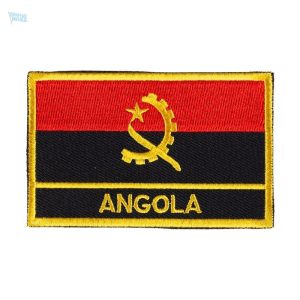 Ecusson drapeau Angola, symbole national du pays