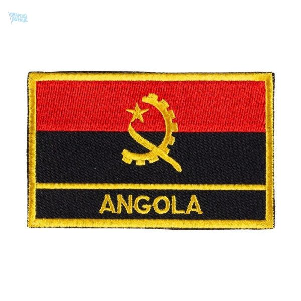Ecusson drapeau Angola, symbole national du pays