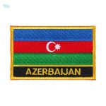 Ecusson drapeau Azerbaïdjan en tissu coloré