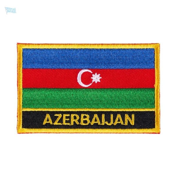 Ecusson drapeau Azerbaïdjan en tissu coloré