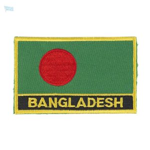 Ecusson drapeau du Bangladesh, symbole national en tissu