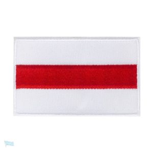 Écusson drapeau Biélorussie rouge et blanc