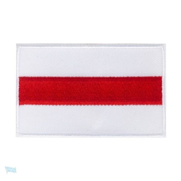 Écusson drapeau Biélorussie rouge et blanc