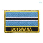 Écusson drapeau du Botswana en tissu coloré