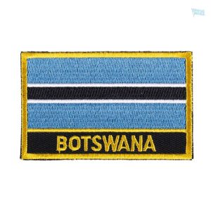 Écusson drapeau du Botswana en tissu coloré