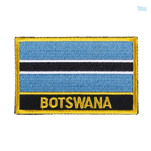 Écusson drapeau du Botswana en tissu coloré