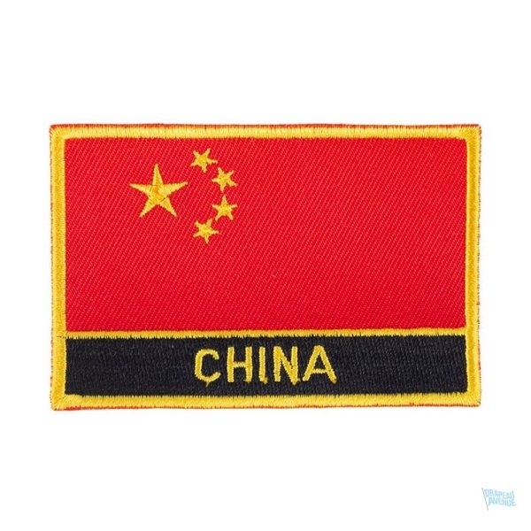 Ecusson drapeau de la Chine
