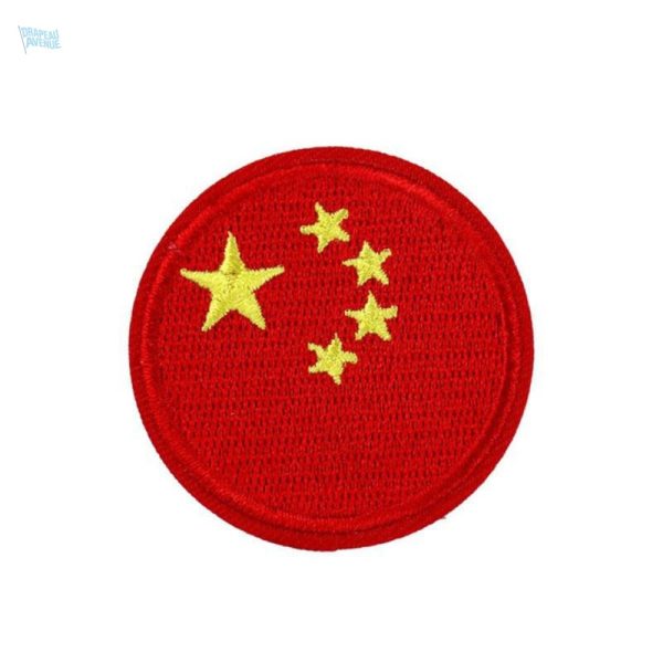 Ecusson rond du drapeau de la Chine