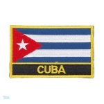 Ecusson drapeau Cuba, symbole national en textile