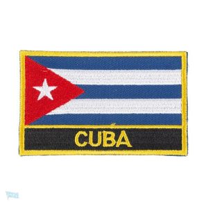 Ecusson drapeau Cuba, symbole national en textile