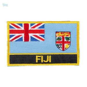 Écusson drapeau Fidji, symbole national emblématique