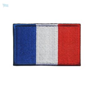 Ecusson drapeau France, symbole national en tissu