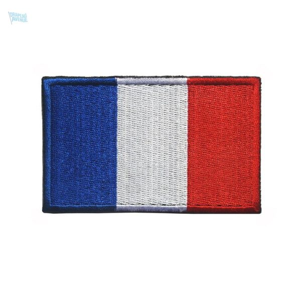 Ecusson drapeau France, symbole national en tissu