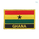 Écusson drapeau du Ghana en tissu coloré et résistant