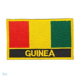Ecusson drapeau Guinée, symbole national coloré