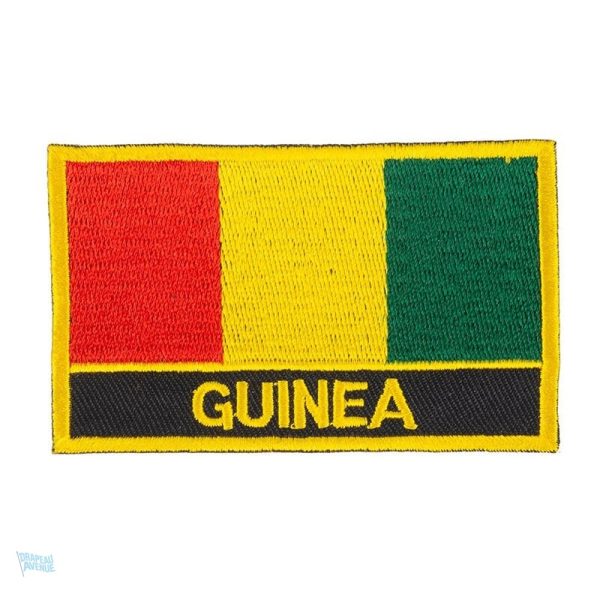 Ecusson drapeau Guinée, symbole national coloré