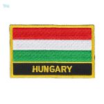 Ecusson drapeau Hongrie, symbole national en tissu