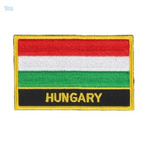 Ecusson drapeau Hongrie, symbole national en tissu